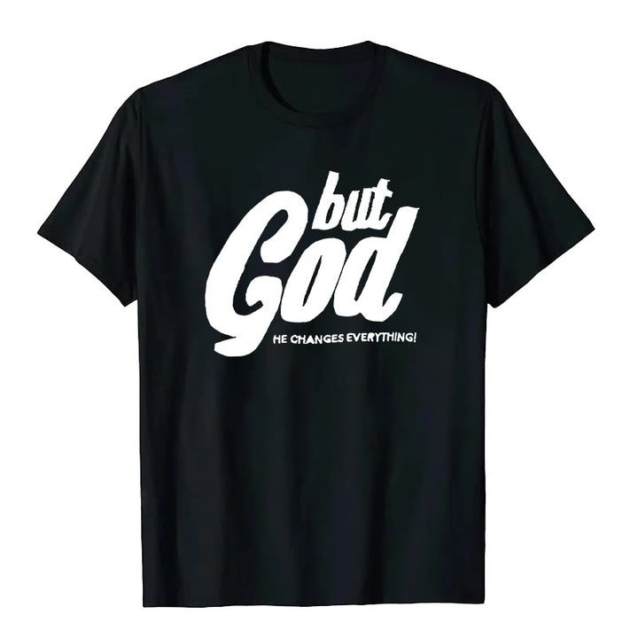 Christianartworkshop But God Premium Short Sleeve T-Shirt - Black - 2XL - image 6