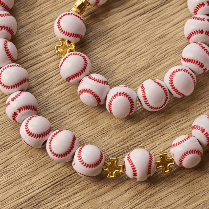 Christianartworkshop Blessed Miniature Baseball Beads Rosary with Golden Holy Chalice & Crucifix: Merge Faith and Sport - image 10