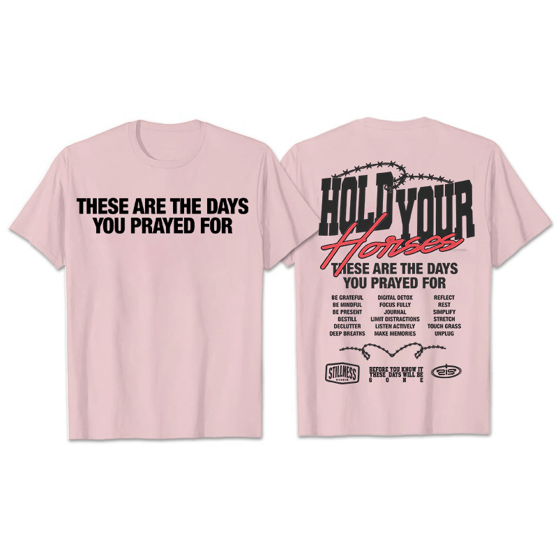 Christianartworkshop Casual Style Hold Your Horses Graphic Unisex T-shirt