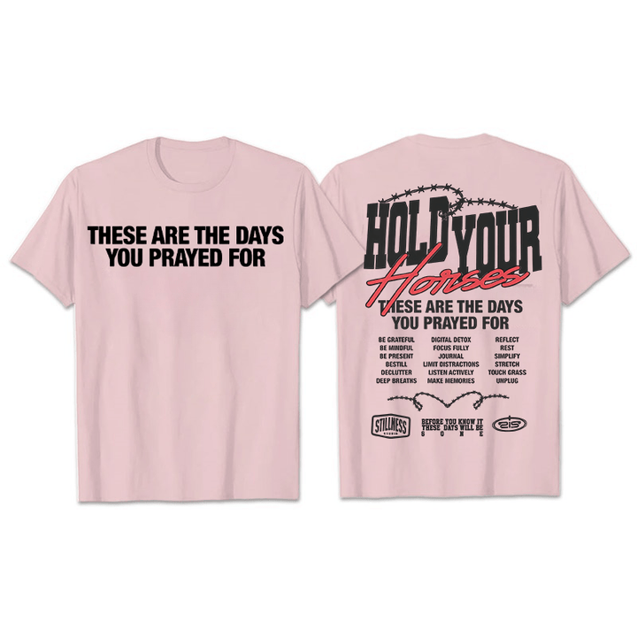 Christianartworkshop Casual Style Hold Your Horses Graphic Unisex T-shirt