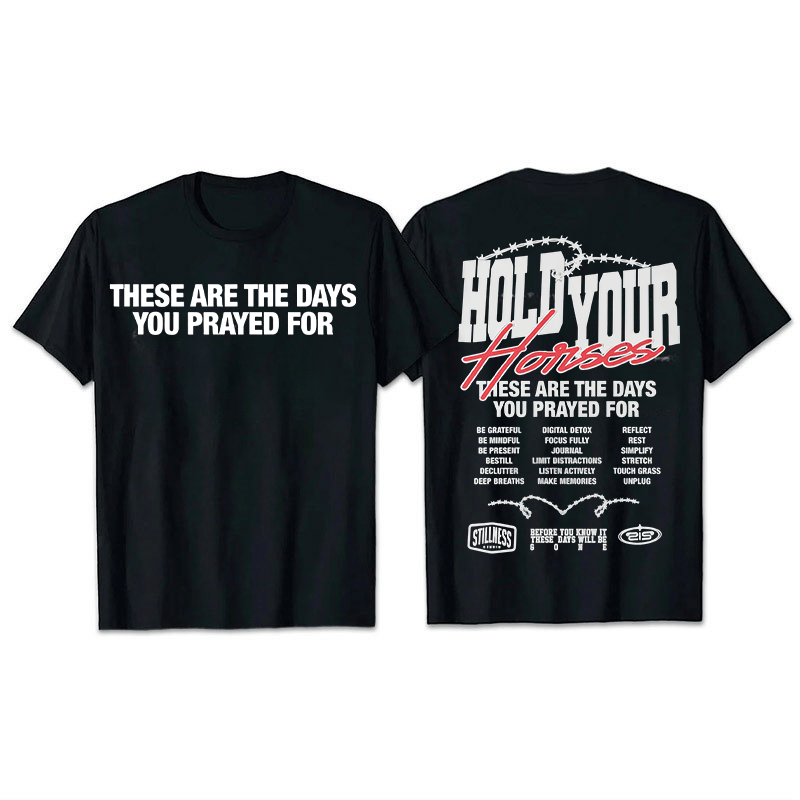 Christianartworkshop Casual Style Hold Your Horses Graphic Unisex T-shirt
