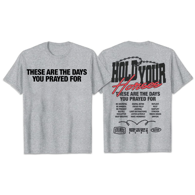 Christianartworkshop Casual Style Hold Your Horses Graphic Unisex T-shirt