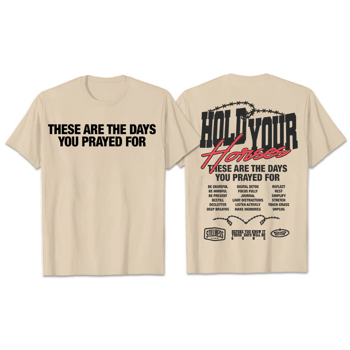 Christianartworkshop Casual Style Hold Your Horses Graphic Unisex T-shirt
