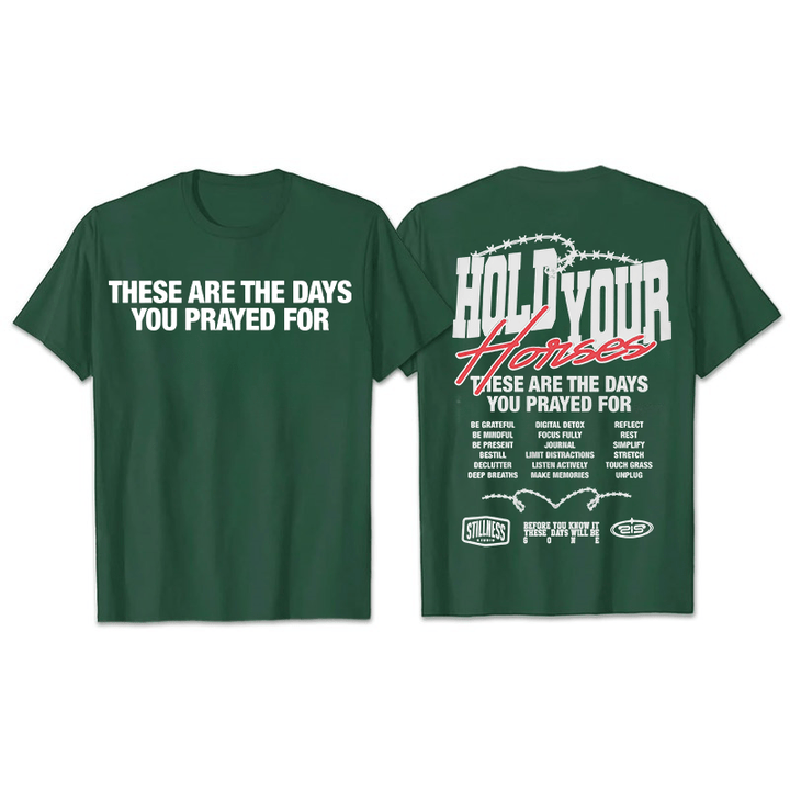 Christianartworkshop Casual Style Hold Your Horses Graphic Unisex T-shirt