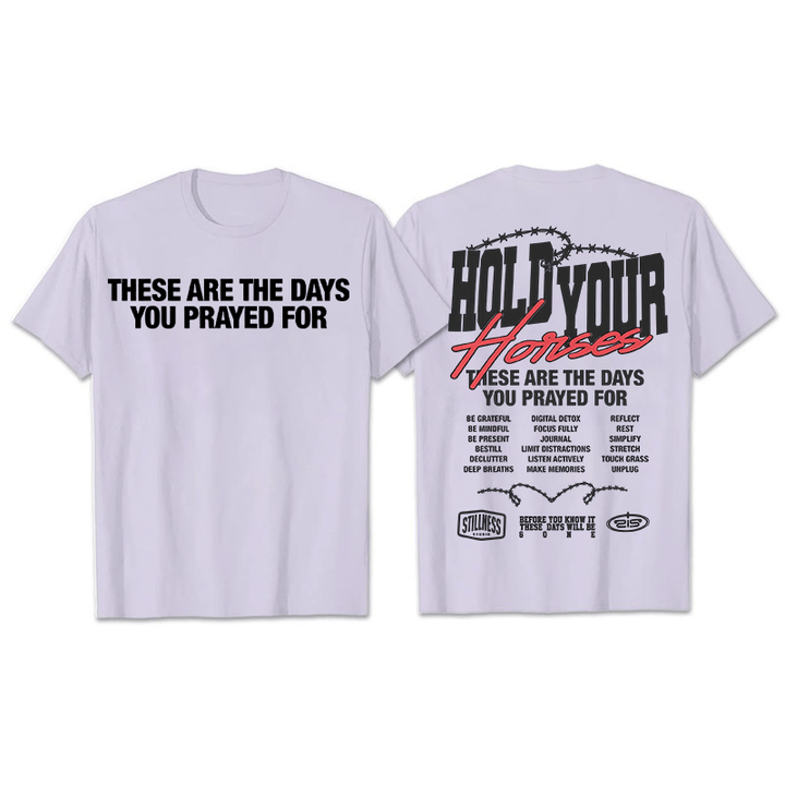Christianartworkshop Casual Style Hold Your Horses Graphic Unisex T-shirt