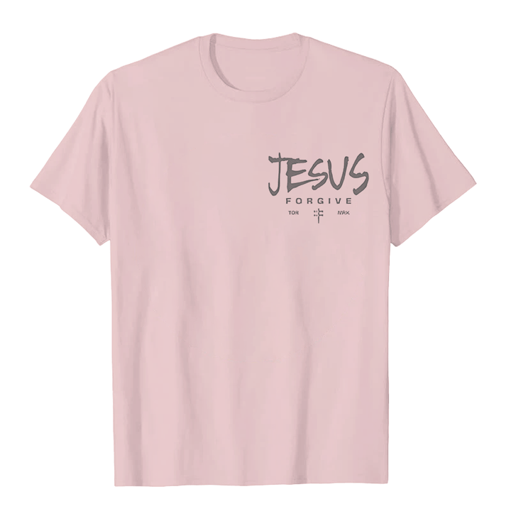 Christianartworkshop Religious Jesus Forgive Crown of Thorns Cross Unisex T-shirt - image 19