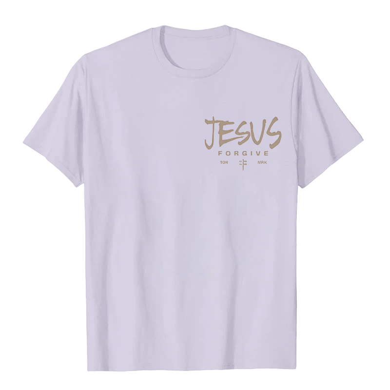 Christianartworkshop Religious Jesus Forgive Crown of Thorns Cross Unisex T-shirt - image 10