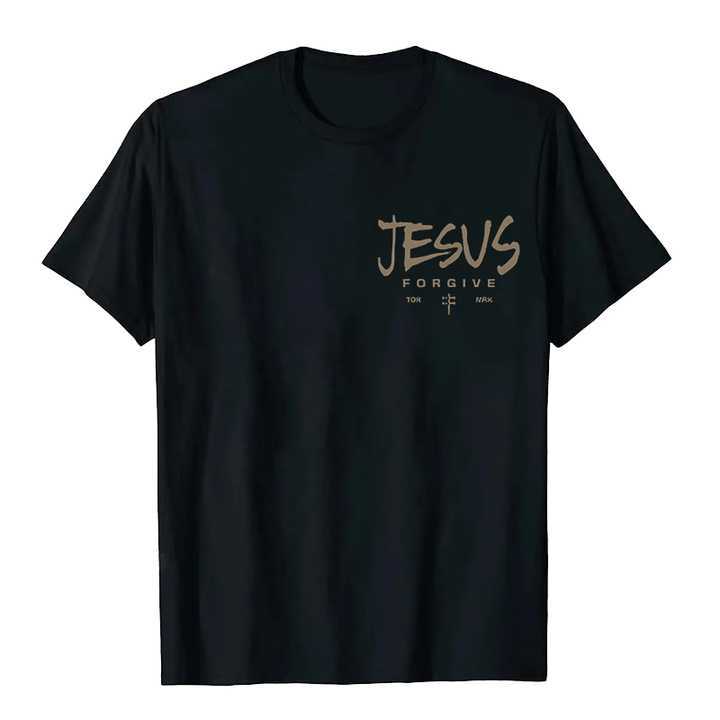 Christianartworkshop Religious Jesus Forgive Crown of Thorns Cross Unisex T-shirt - image 25