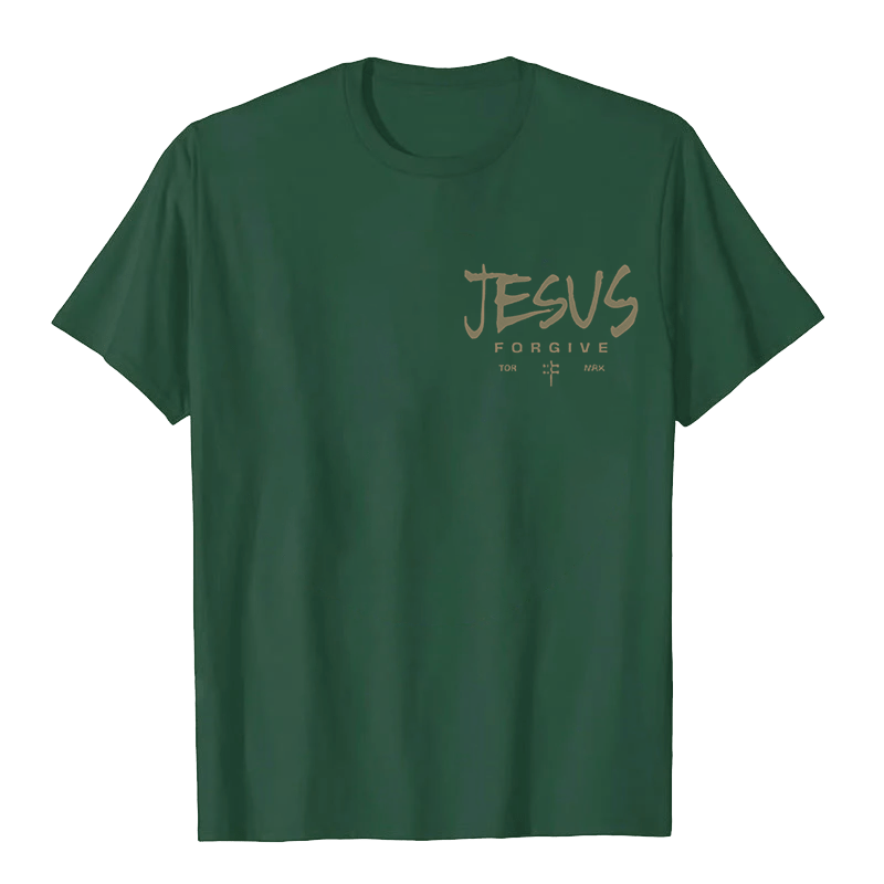 Christianartworkshop Religious Jesus Forgive Crown of Thorns Cross Unisex T-shirt - image 22