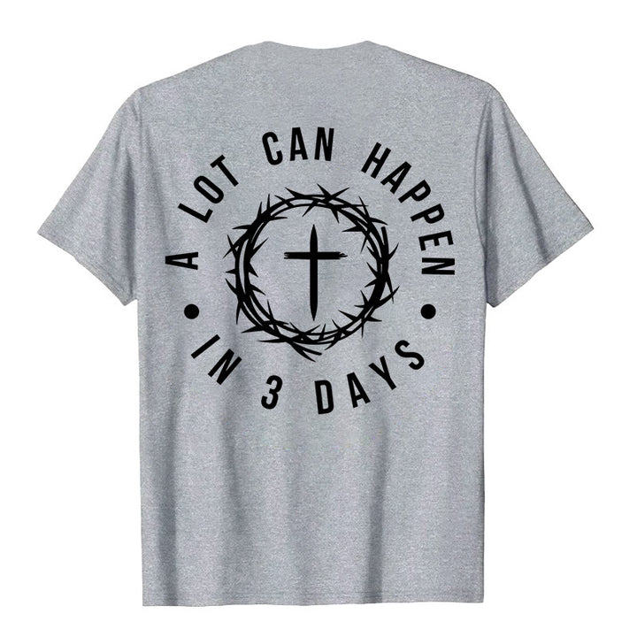 Christianartworkshop A Lot Can Happen In 3 Days Thorn Crown Cross Unisex T-shirt - image 10
