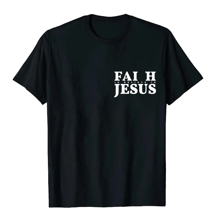 Christianartworkshop Faith Is Believe In Jesus with Matthew 6:6 Unisex T-shirt
