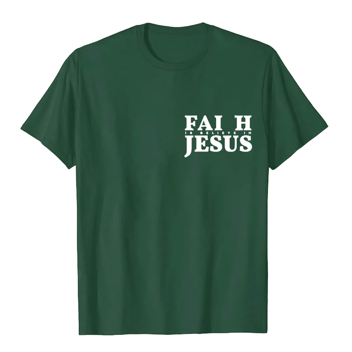 Christianartworkshop Faith Is Believe In Jesus with Matthew 6:6 Unisex T-shirt