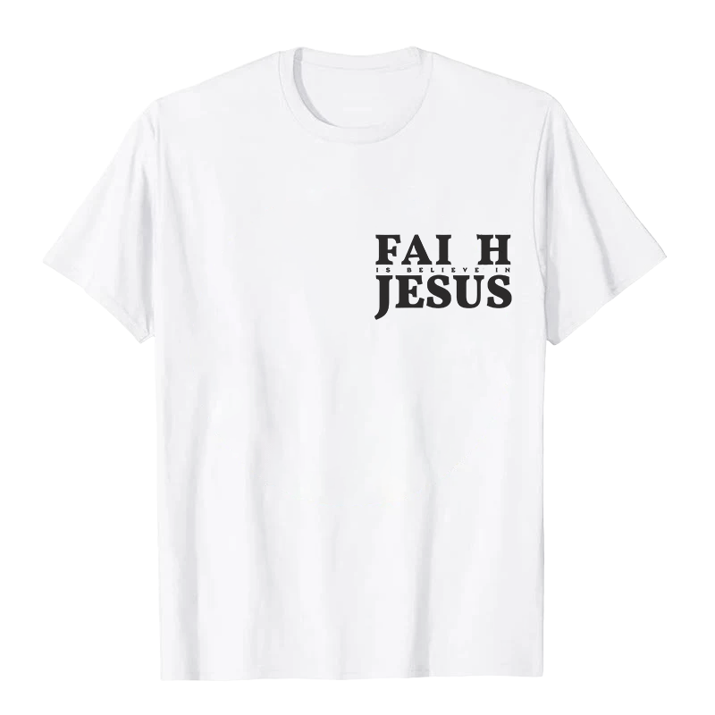 Christianartworkshop Faith Is Believe In Jesus with Matthew 6:6 Unisex T-shirt