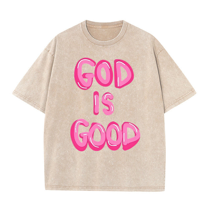 Christianartworkshop God Is Good Unisex Washed T-Shirt