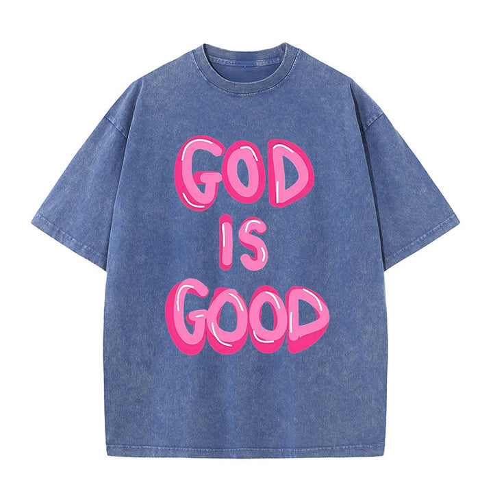 Christianartworkshop God Is Good Unisex Washed T-Shirt