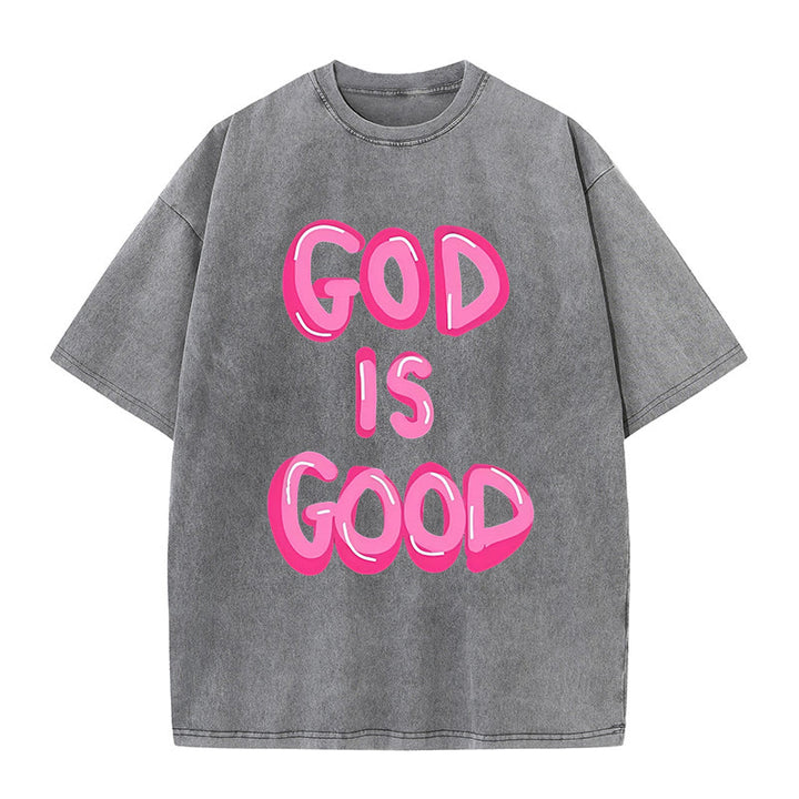Christianartworkshop God Is Good Unisex Washed T-Shirt