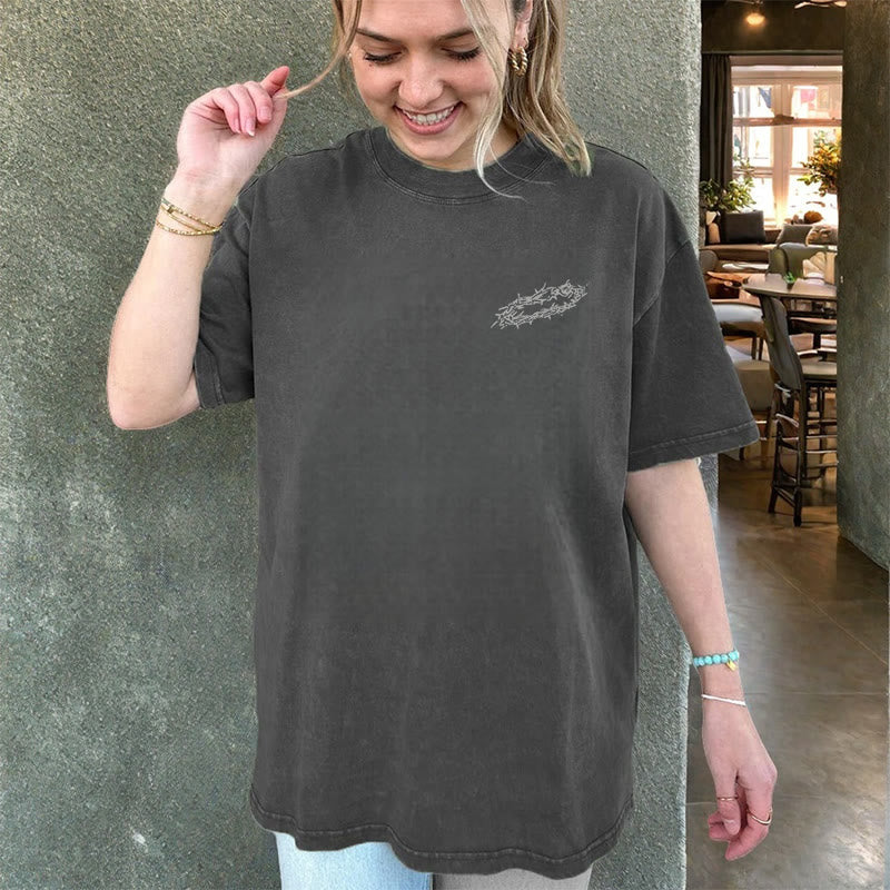 Christianartworkshop By His Wounds We Are Healed Unisex Washed T-Shirt