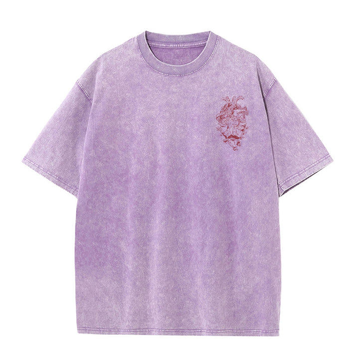 Christianartworkshop Heart Illustration Ezekiel Christian Washed T-shirt