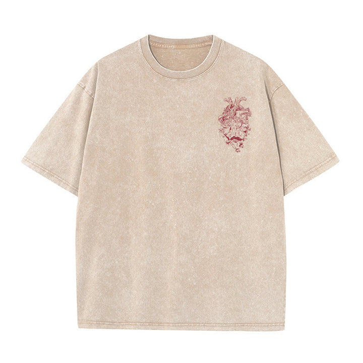 Christianartworkshop Heart Illustration Ezekiel Christian Washed T-shirt