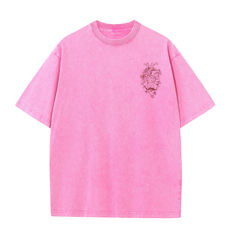 Christianartworkshop Heart Illustration Ezekiel Christian Washed T-shirt