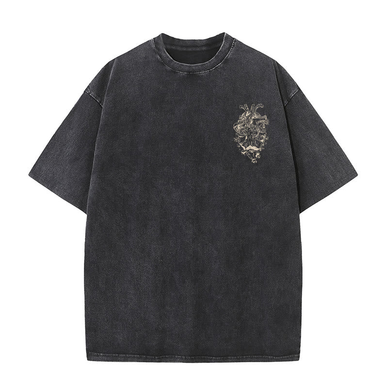 Christianartworkshop Heart Illustration Ezekiel Christian Washed T-shirt