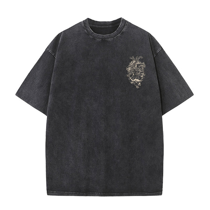 Christianartworkshop Heart Illustration Ezekiel Christian Washed T-shirt