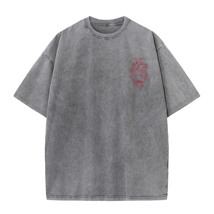 Christianartworkshop Heart Illustration Ezekiel Christian Washed T-shirt