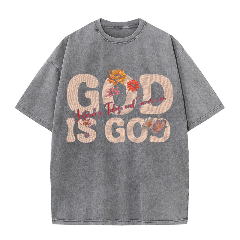 Christianartworkshop God Is God Unisex Washed T-shirt