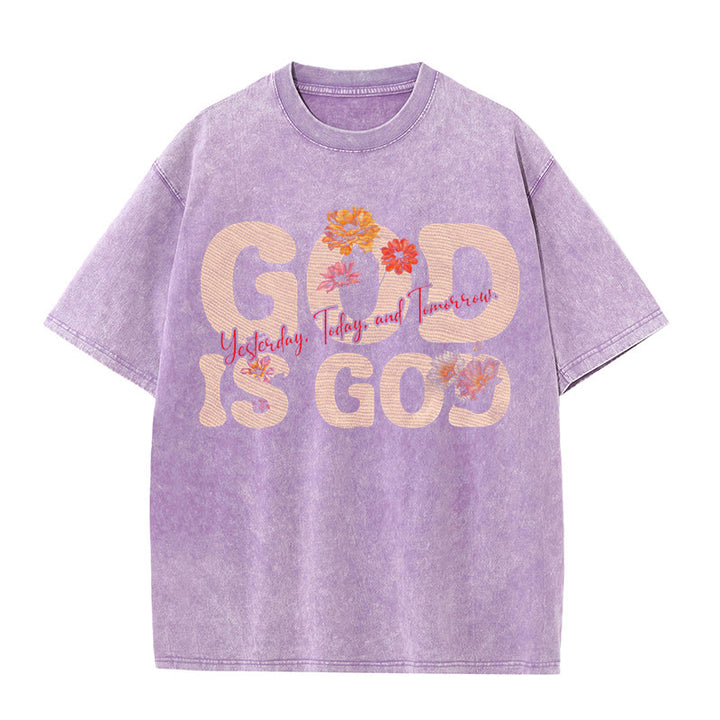 Christianartworkshop God Is God Unisex Washed T-shirt
