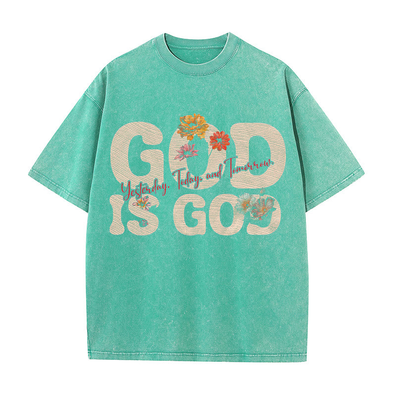 Christianartworkshop God Is God Unisex Washed T-shirt