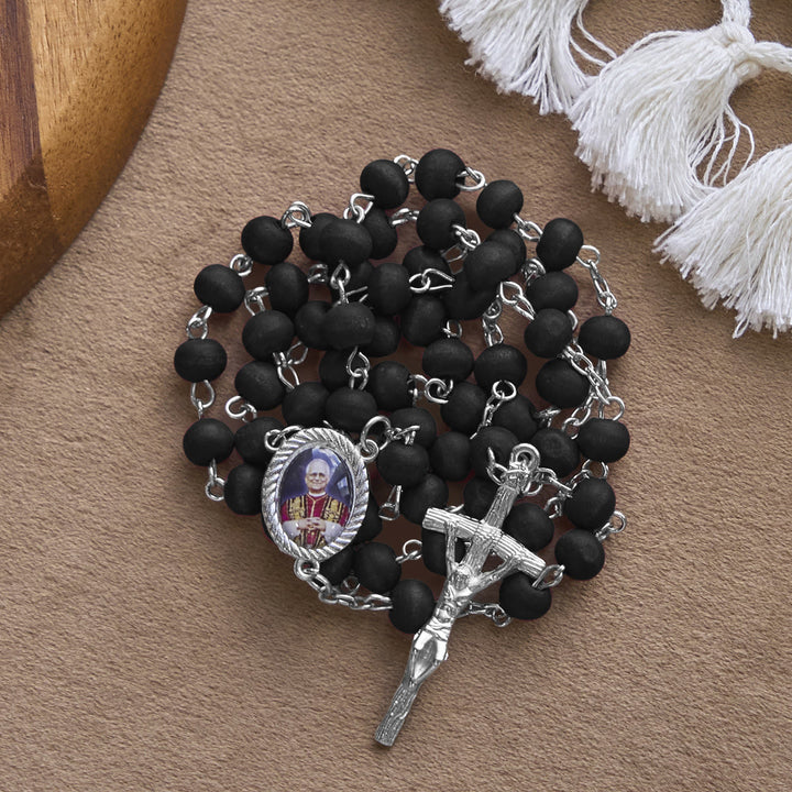 Christianartworkshop Pope Leo XIV Red Wood Beads Rosary Commemorating: A Spiritual Treasure - image 16