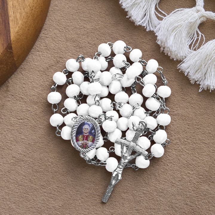 Christianartworkshop Pope Leo XIV Red Wood Beads Rosary Commemorating: A Spiritual Treasure - image 14