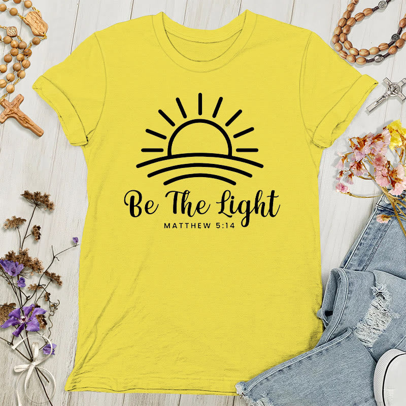 Christianartworkshop Be the Light Sunrise Women's T-shirt - Gold - 4XL - image 0