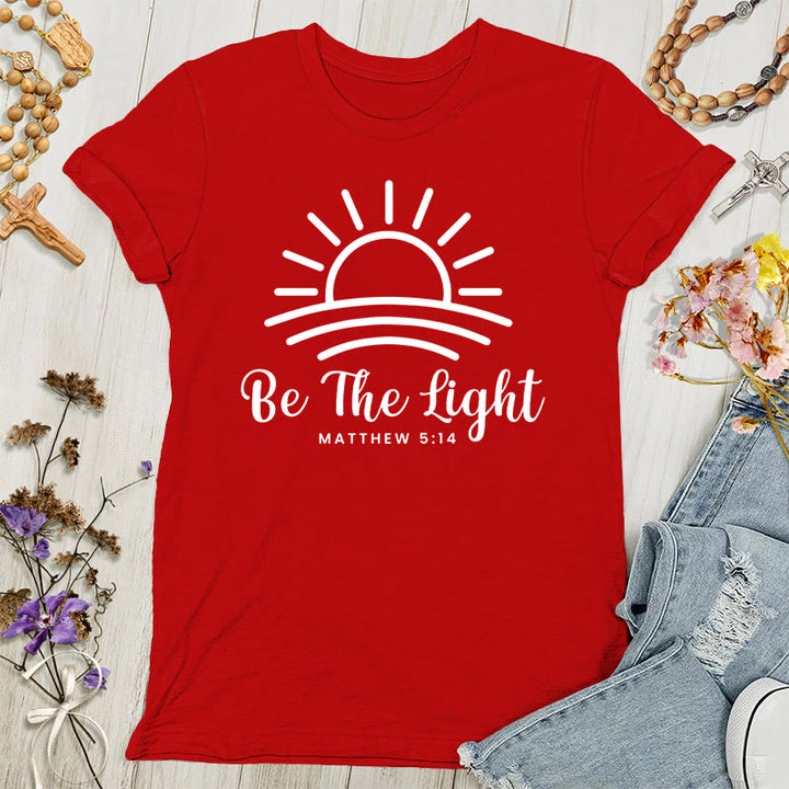 Christianartworkshop Be the Light Sunrise Women's T-shirt - Red - 4XL - image 3