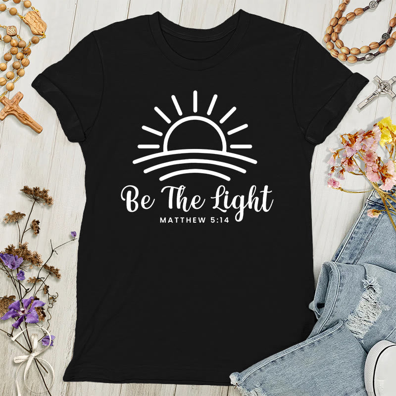Christianartworkshop Be the Light Sunrise Women's T-shirt - Black - 4XL - image 9