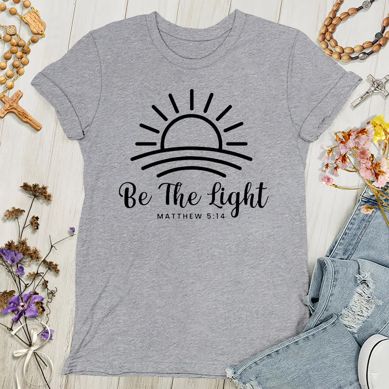Christianartworkshop Be the Light Sunrise Women's T-shirt - Grey - 4XL - image 6