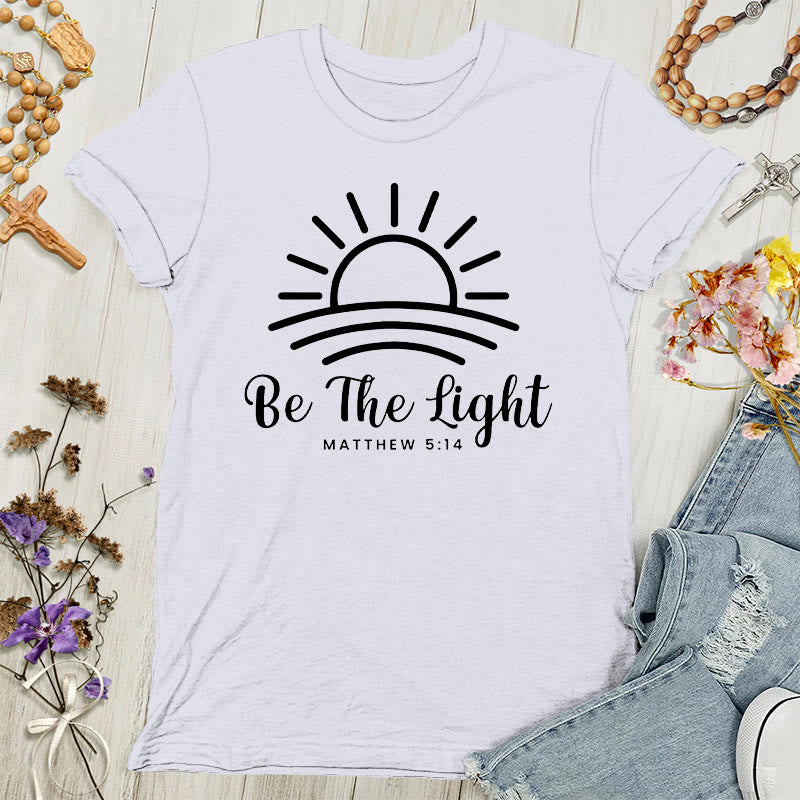 Christianartworkshop Be the Light Sunrise Women's T-shirt - White - 4XL - image 7