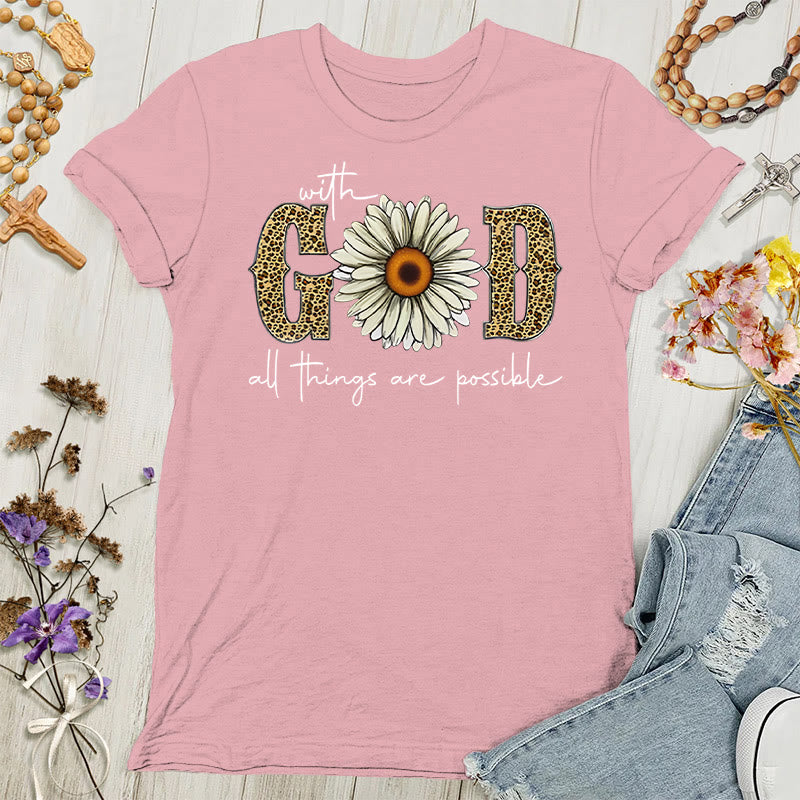 Christianartworkshop With God, All Things Are Possible Polyester Women's T-shirt