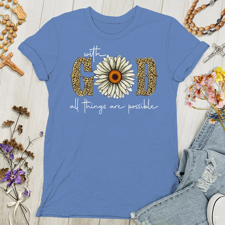 Christianartworkshop With God, All Things Are Possible Polyester Women's T-shirt
