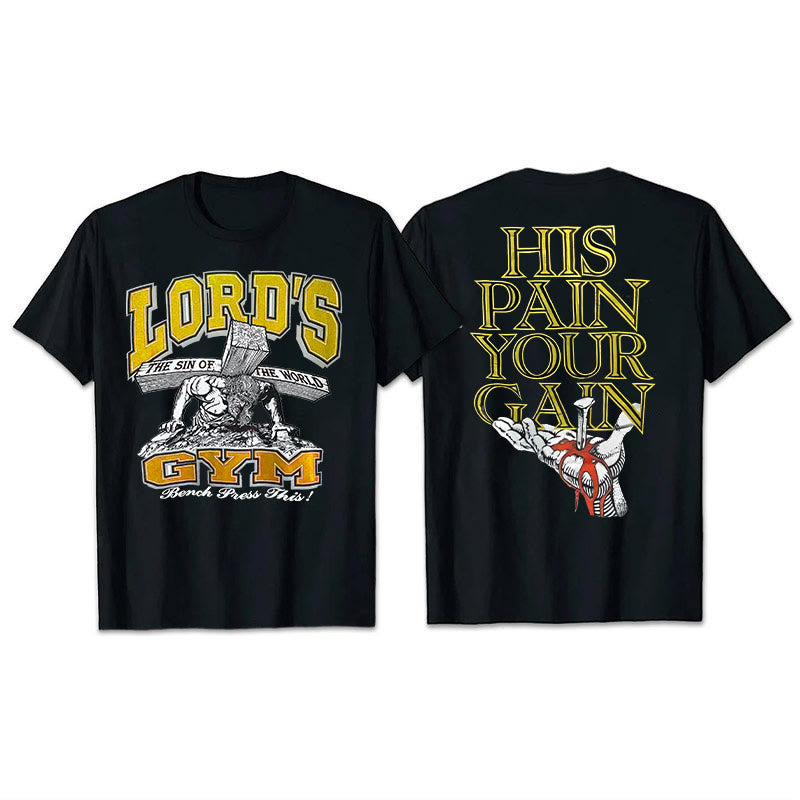 Christianartworkshop His Pain Your Gai T-shirt - Black - 2XL - image 6