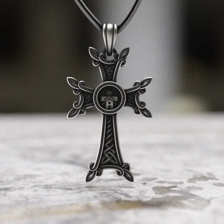 Christianartworkshop Orthodox Church Celtic Knot Armenian Cross Pendant Necklace