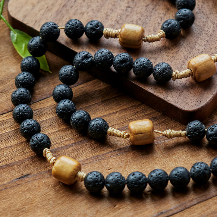Christianartworkshop PRAYERFUL FAITH: Handmade Natural Durable Volcanic Stone Rosary with Gift Card - image 10
