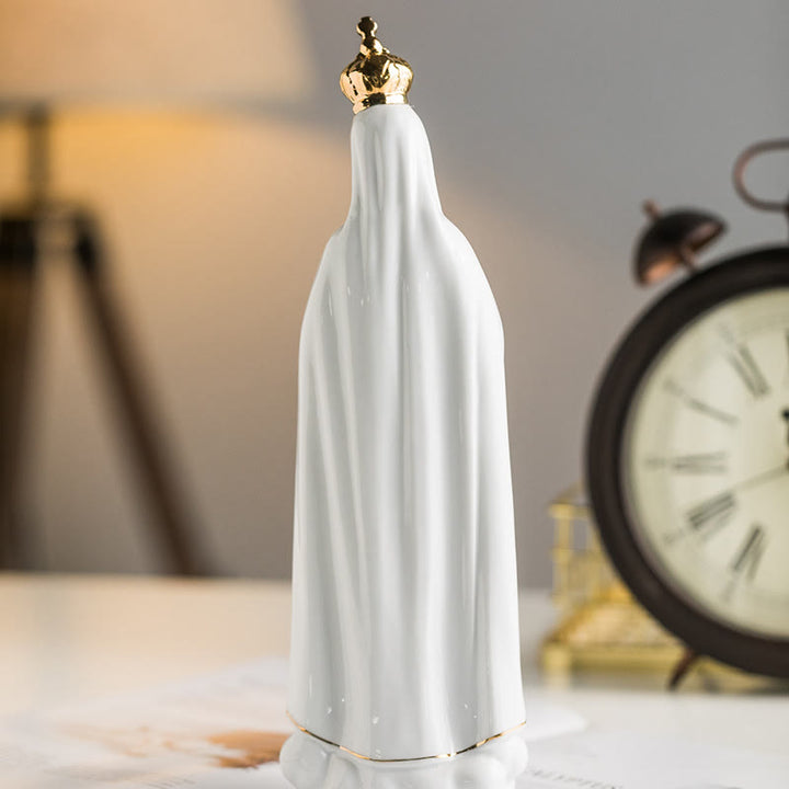 Christianartworkshop Classic Our Lady of Fatima Statue Sacred Home Ornament for Prayer Corners