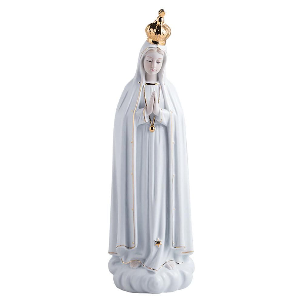 Christianartworkshop Classic Our Lady of Fatima Statue Sacred Home Ornament for Prayer Corners