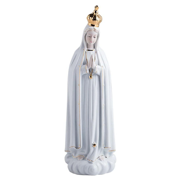 Christianartworkshop Classic Our Lady of Fatima Statue Sacred Home Ornament for Prayer Corners