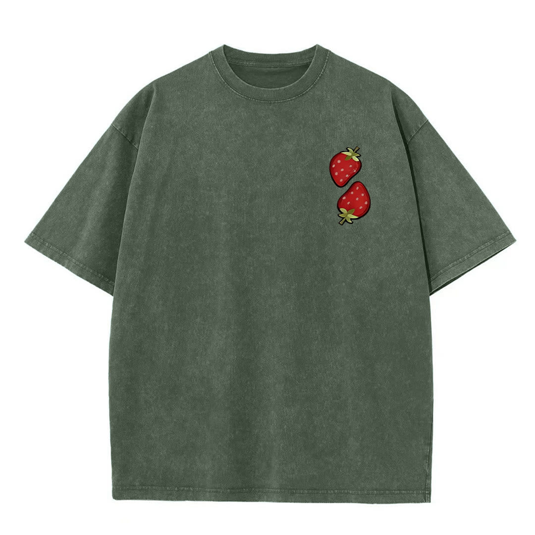 Christianartworkshop Fruit Of The Spirit Double Sided Unisex Washed T-shirt