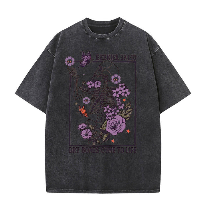 Christianartworkshop Dry Bones Come To Life Unisex Washed T-shirt