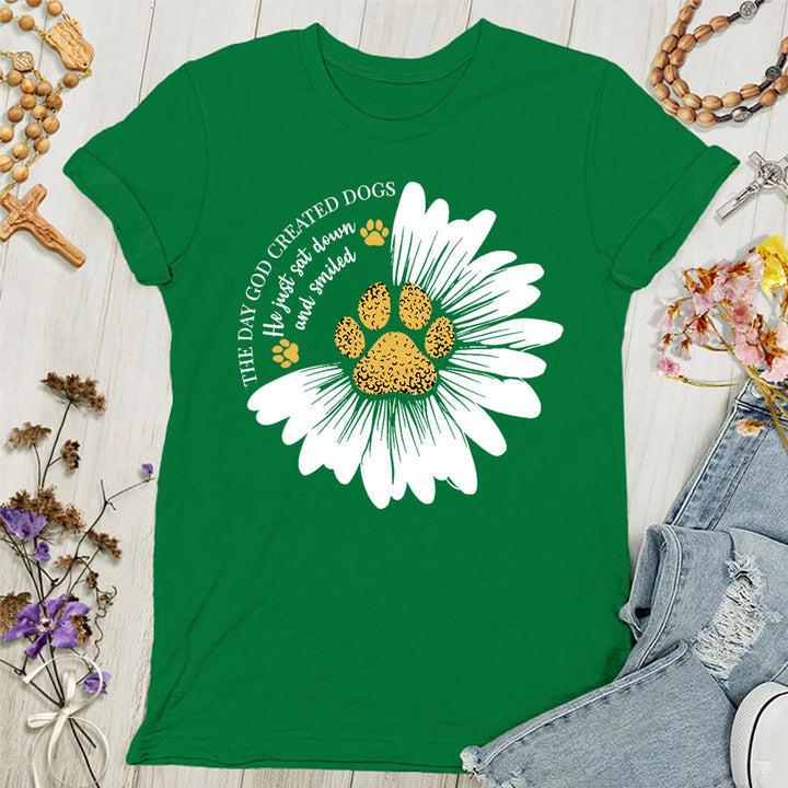 Christianartworkshop The Day God Made Dogs Women's T-shirt