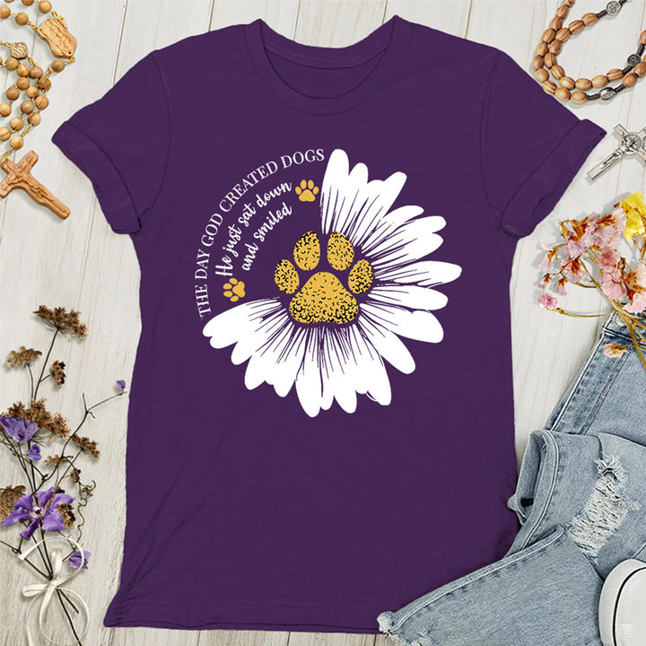 Christianartworkshop The Day God Made Dogs Women's T-shirt