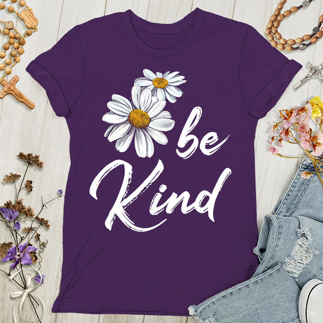 Christianartworkshop Be Kind Daisy Women's T-shirt: Sharing God's Grace with Kindness